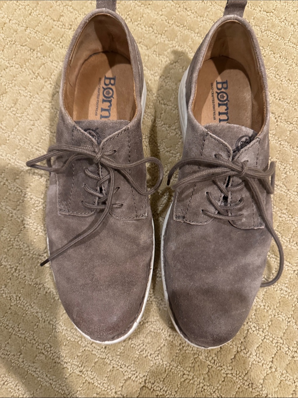 Born Men's Suede Chukka Boots in Taupe Gray